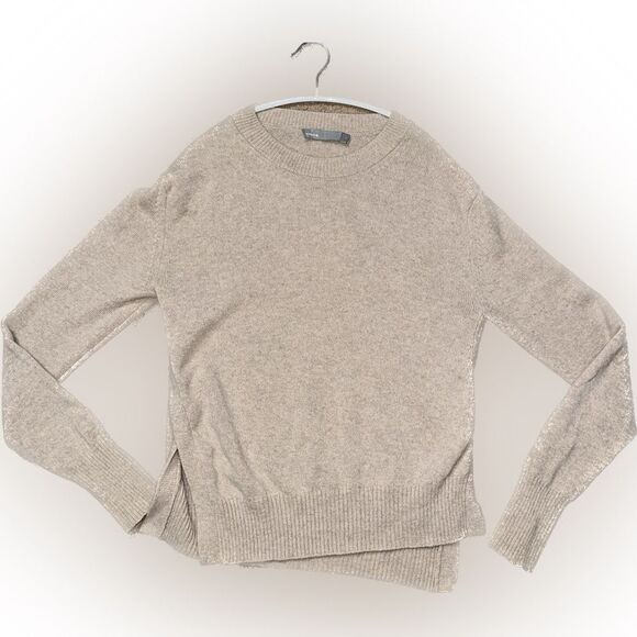 Vince Tan Crew Neck 100% Cashmere Sweater - Picture 1 of 4